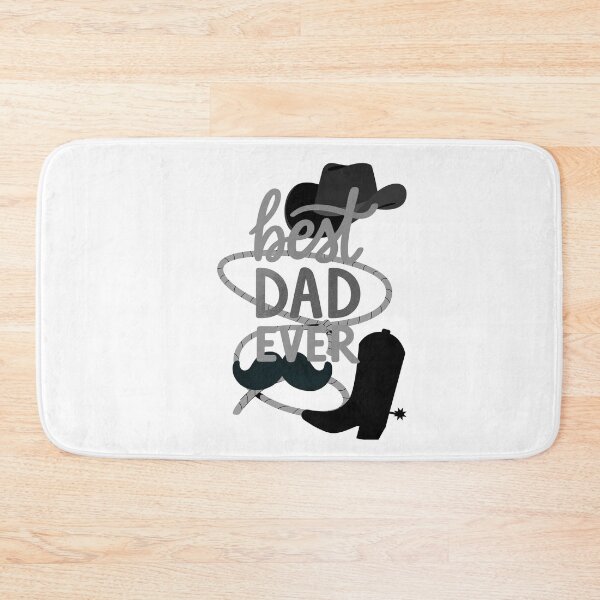 Item preview, Best Dad Ever with Black/White/Gray Mustache, Hat & Boots designed and sold by jeweleddesigns.