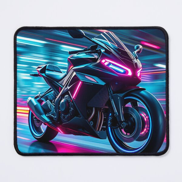 Item preview, Cyberpunk Science Fiction Motorcyle With Neon-Colored Aesthetics designed and sold by DEC02.
