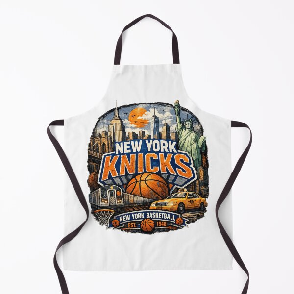 Item preview, New York Knicks Retro Basketball NYC Skyline Graphic designed and sold by BoomStickers18.
