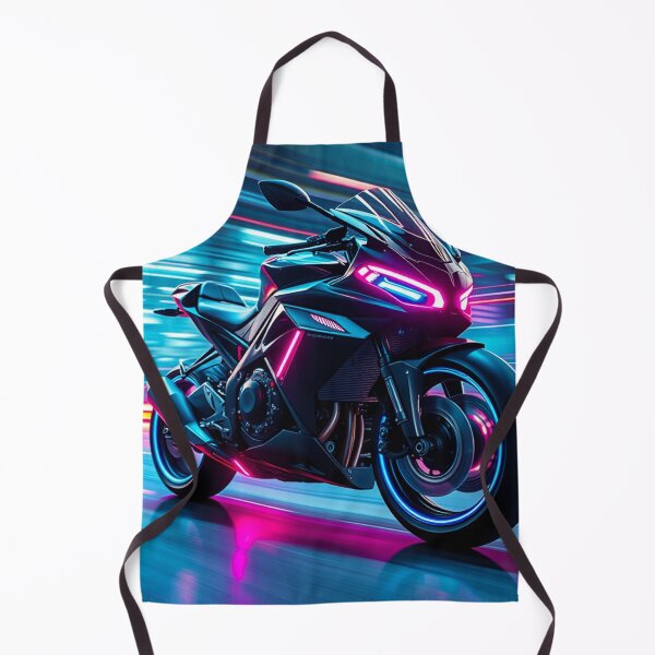 Item preview, Cyberpunk Science Fiction Motorcyle With Neon-Colored Aesthetics designed and sold by DEC02.