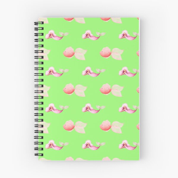 Item preview, Cute Pink Mermaid and Goldfish Green Seamless Pattern designed and sold by FestivityFinds.