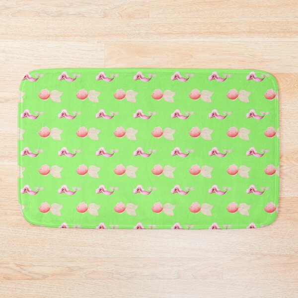 Item preview, Cute Pink Mermaid and Goldfish Green Seamless Pattern designed and sold by FestivityFinds.