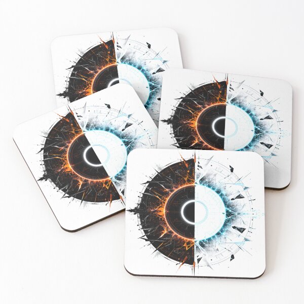 Item preview, Void Inverse Cosmic Fire and Ice Split Eclipse Artwork designed and sold by RiteshCenter .