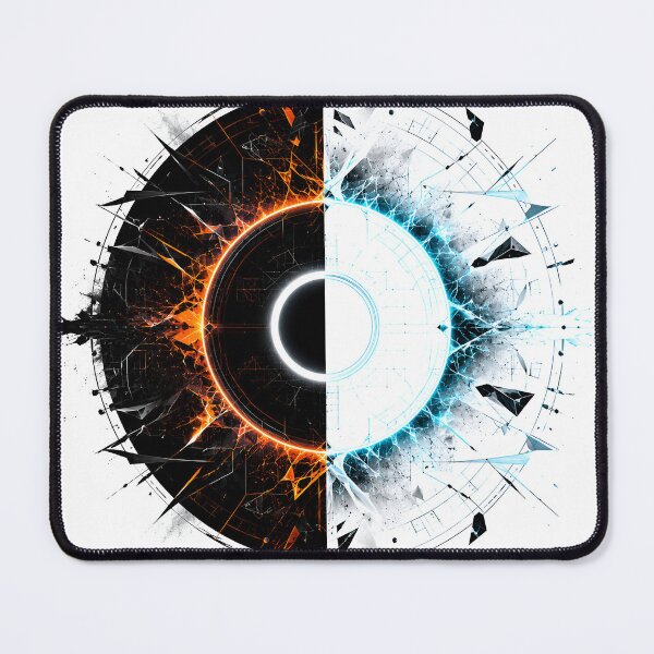 Item preview, Void Inverse Cosmic Fire and Ice Split Eclipse Artwork designed and sold by RiteshCenter .