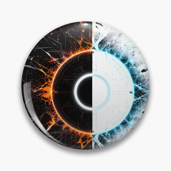 Item preview, Void Inverse Cosmic Fire and Ice Split Eclipse Artwork designed and sold by RiteshCenter .