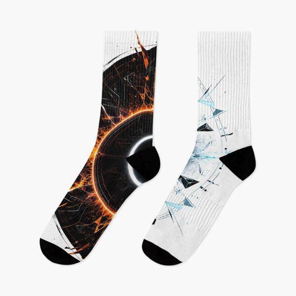 Item preview, Void Inverse Cosmic Fire and Ice Split Eclipse Artwork designed and sold by RiteshCenter .