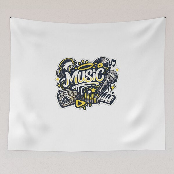 Item preview, Urban Music Graffiti Street Art Design designed and sold by LeCoinDeFredPro.