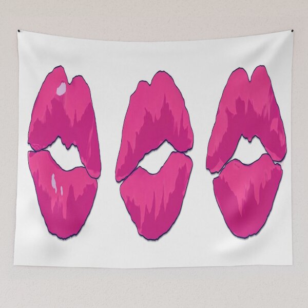 Item preview, Hot Pink Glossy Lips Pop Art designed and sold by tabe9001234.