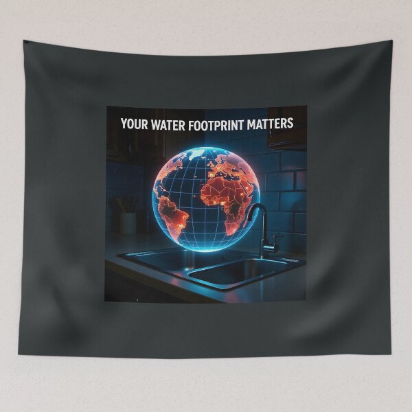 Item preview, Futuristic Water Conservation Ad | Holographic Drought Globe and Eco-Friendly Smart Home Tech designed and sold by Creative-RE.