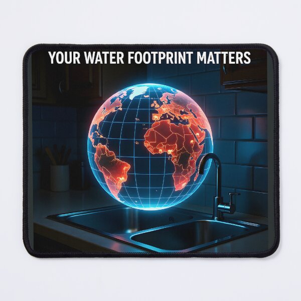 Item preview, Futuristic Water Conservation Ad | Holographic Drought Globe and Eco-Friendly Smart Home Tech designed and sold by Creative-RE.