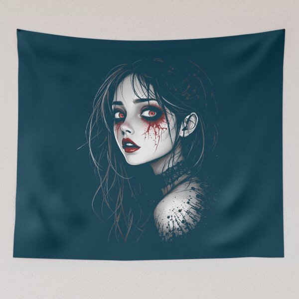 Item preview, Horror Anime Manga Tee I Gothic Outfit I Japanese Chibi Girl   designed and sold by fortrogabbi.