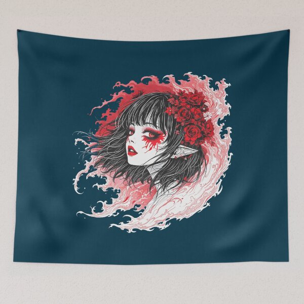 Item preview, Horror Anime Manga Tee I Gothic Outfit I Japanese Chibi Girl   designed and sold by fortrogabbi.