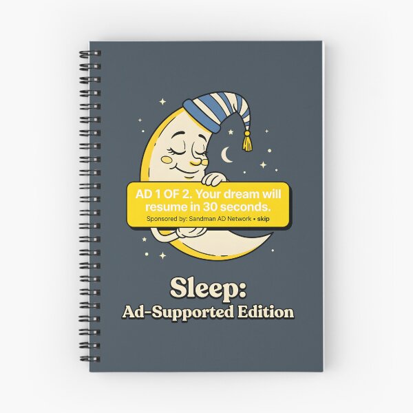 Item preview, Sleep Ad Supported Edition Retro Moon designed and sold by SplashTastic.