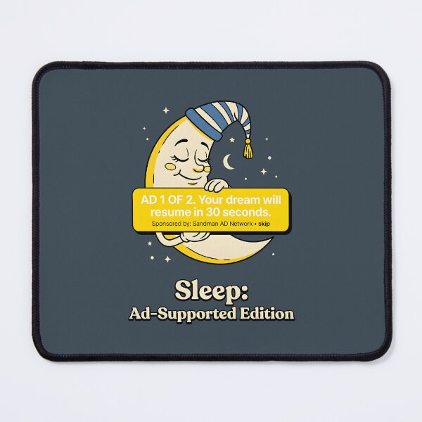 Item preview, Sleep Ad Supported Edition Retro Moon designed and sold by SplashTastic.