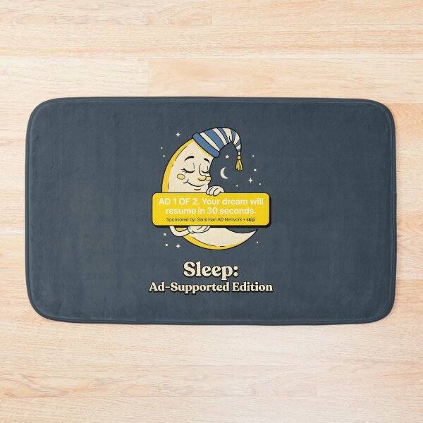 Item preview, Sleep Ad Supported Edition Retro Moon designed and sold by SplashTastic.