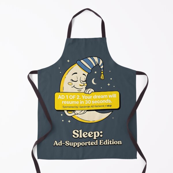 Item preview, Sleep Ad Supported Edition Retro Moon designed and sold by SplashTastic.