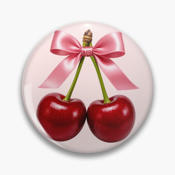 Item preview, Cherries with Pink Bow designed and sold by Giddy Bear Gifts.