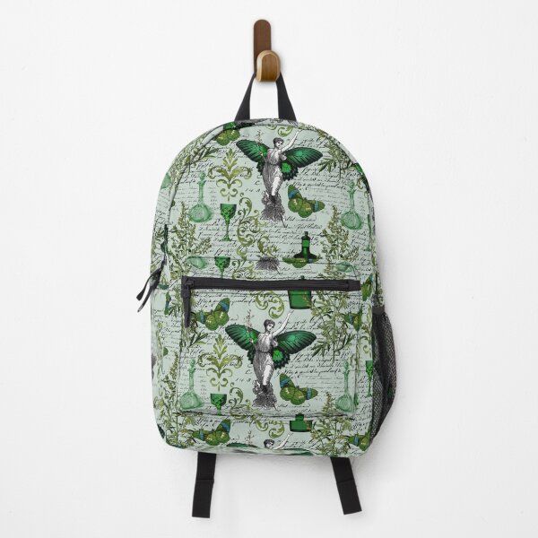 Item preview, Forest Fairy and Magical Plants Green Academia Aesthetic Pattern - Mint Green designed and sold by CanisArtStudio.