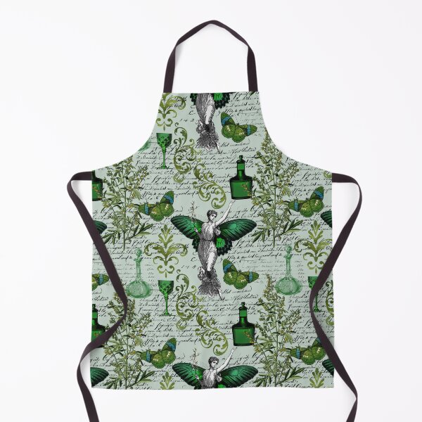 Item preview, Forest Fairy and Magical Plants Green Academia Aesthetic Pattern - Mint Green designed and sold by CanisArt.