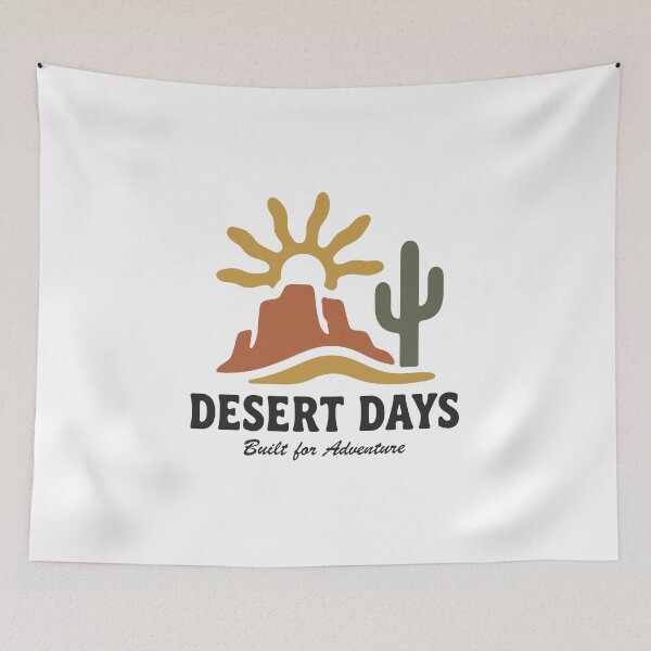 Item preview, Desert Days Made to Roam – Retro Sunburst Cactus Boho Graphic designed and sold by cladeart.
