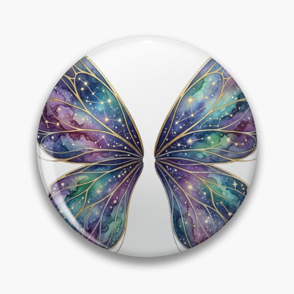 Item preview, Starlight Nebula Butterfly Wings – Celestial Galaxy Watercolor Fantasy Art designed and sold by Dream Bloom Gallery.