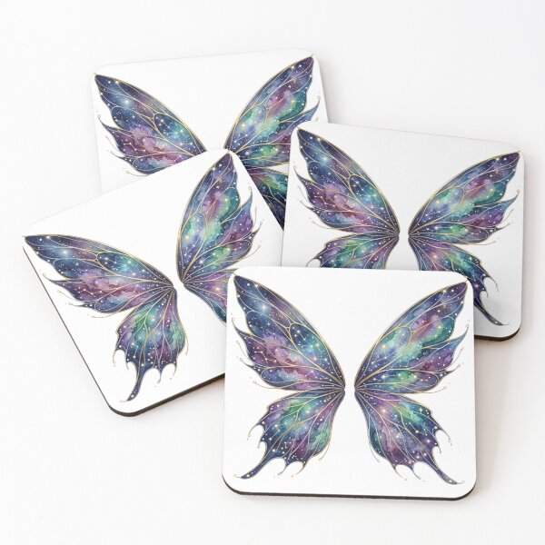 Item preview, Starlight Nebula Butterfly Wings – Celestial Galaxy Watercolor Fantasy Art designed and sold by Dream Bloom Gallery.