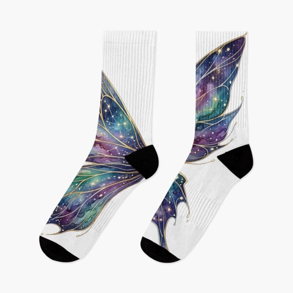 Item preview, Starlight Nebula Butterfly Wings – Celestial Galaxy Watercolor Fantasy Art designed and sold by Dream Bloom Gallery.