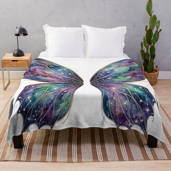 Item preview, Starlight Nebula Butterfly Wings – Celestial Galaxy Watercolor Fantasy Art designed and sold by Dream Bloom Gallery.