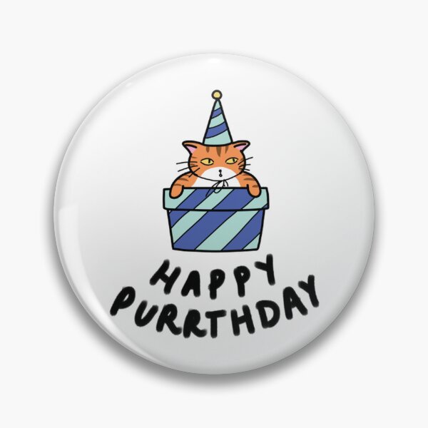 Item preview, Happy Purrthday Cute Cat Birthday Cake Art designed and sold by Catocatrus.