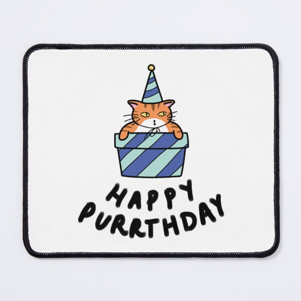 Item preview, Happy Purrthday Cute Cat Birthday Cake Art designed and sold by Catocatrus.