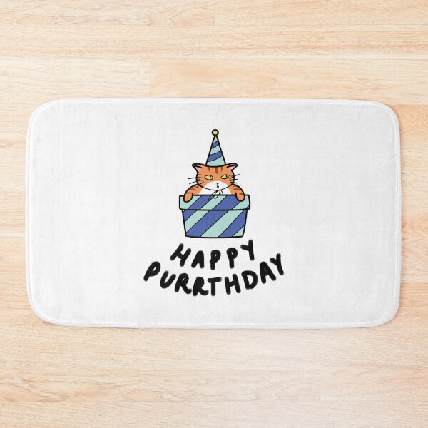 Item preview, Happy Purrthday Cute Cat Birthday Cake Art designed and sold by Catocatrus.