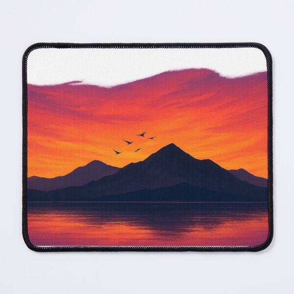Item preview, Crimson Sunset Over Peaks designed and sold by Velvet-motive.