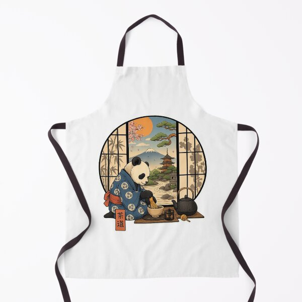 Item preview, Japanese Tea Ceremony Panda Illustration designed and sold by LeCoinDeFredPro.