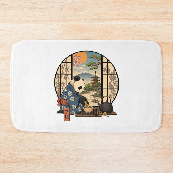 Item preview, Japanese Tea Ceremony Panda Illustration designed and sold by LeCoinDeFredPro.
