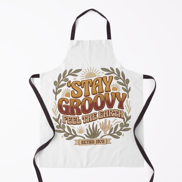 Item preview, Stay Groovy Feel The Earth Retro 1978 Sun and Leaves designed and sold by K-vino.