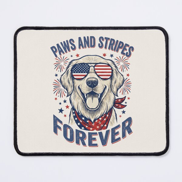 Item preview, Paws and Stripes Forever Dog T-Shirt & Sticker – Funny Patriotic USA Flag Puppy Independence Day Gift for Dog Lovers designed and sold by ZyxDes.