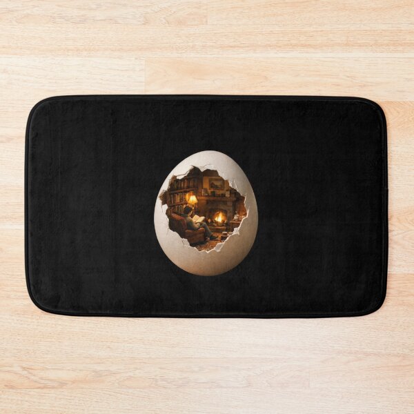 Item preview, Cozy Miniature Library Inside An Eggshell Art designed and sold by sohail_arts.