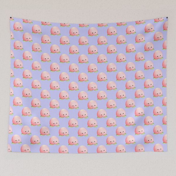 Item preview, Kawaii Peach Pattern Notebook | Cute Cartoon Fruit Faces designed and sold by FestivityFinds.