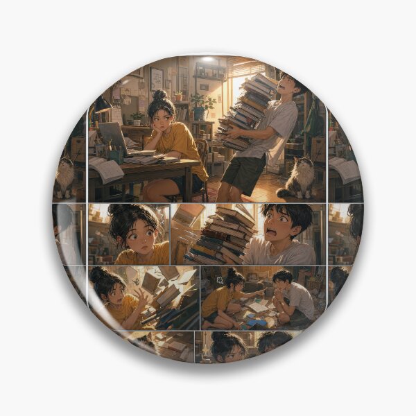 Item preview, Student Life Cozy Reading Room Comic Print designed and sold by Grafititee.