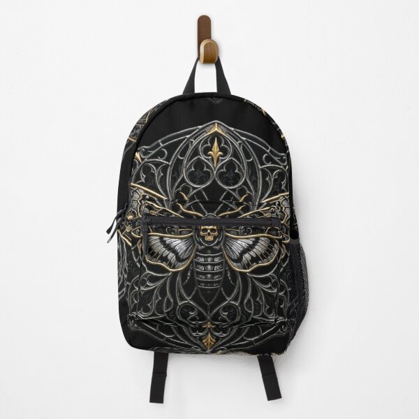 Item preview, Death's-Head Moth Subtle Dark Gold — Gothic Shadowy Hexagon designed and sold by David Mateo ArtWorks.