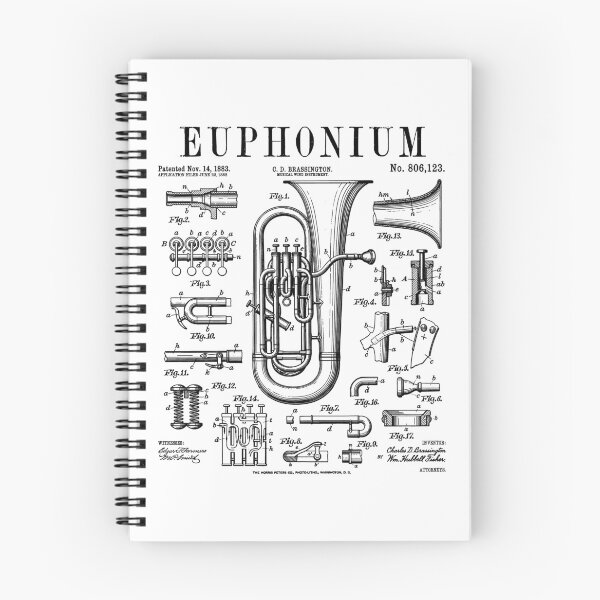 Item preview, Euphonium Player Euphoniumist Euphonist Music Vintage Patent designed and sold by GrandeDuc.