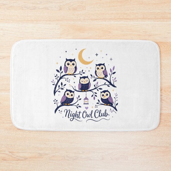 Item preview, Night Owl Club - Cute Whimsical Owls Light Edition designed and sold by KrzysztofART.