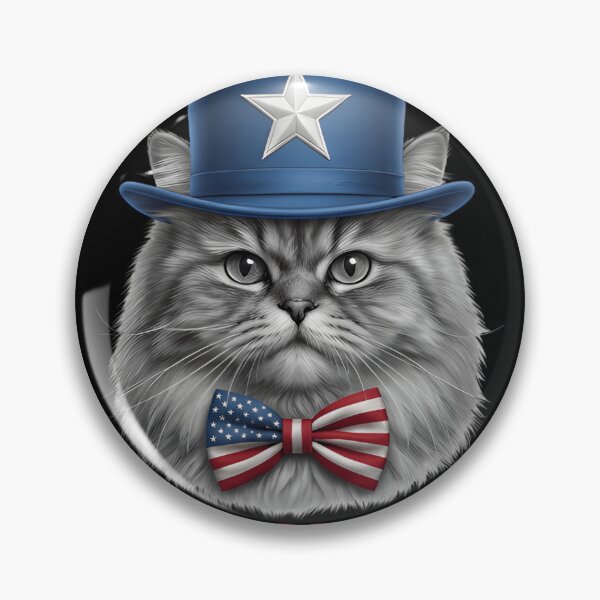 Item preview, Patriotic Cat Top Hat Bowtie T-Shirt & Sticker - Meowica Cat 4th of July designed and sold by ZyxDes.