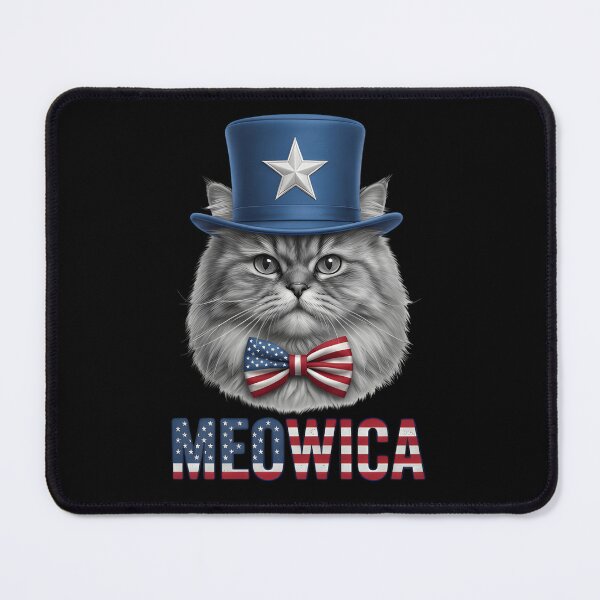 Item preview, Patriotic Cat Top Hat Bowtie T-Shirt & Sticker - Meowica Cat 4th of July designed and sold by ZyxDes.