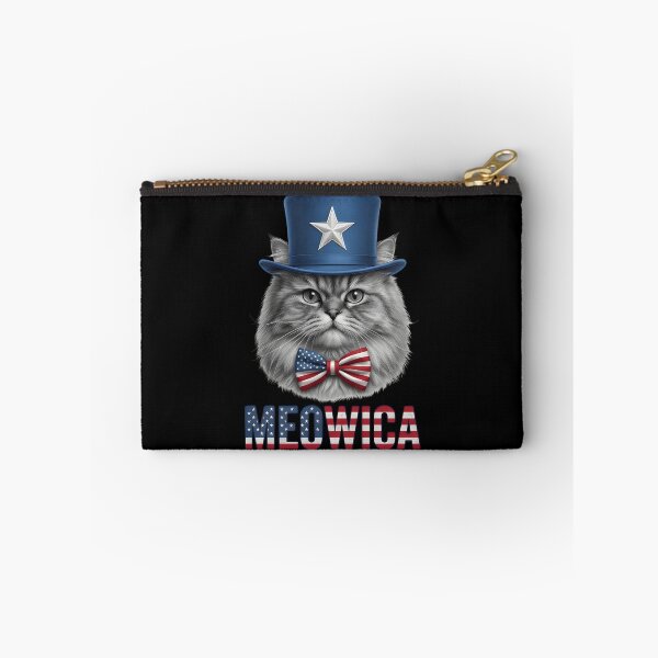 Item preview, Patriotic Cat Top Hat Bowtie T-Shirt & Sticker - Meowica Cat 4th of July designed and sold by ZyxDes.