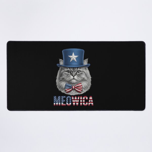 Item preview, Patriotic Cat Top Hat Bowtie T-Shirt & Sticker - Meowica Cat 4th of July designed and sold by ZyxDes.