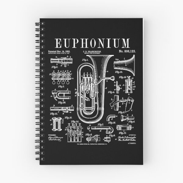 Item preview, Euphonium Player Euphoniumist Euphonist Music Vintage Patent designed and sold by GrandeDuc.