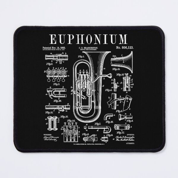 Item preview, Euphonium Player Euphoniumist Euphonist Music Vintage Patent designed and sold by GrandeDuc.
