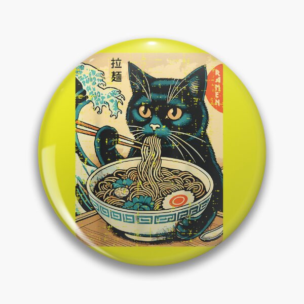 Item preview, Japanese Cat Ramen Great Wave Vintage Art Food Men Women Kid   designed and sold by aralenad1.