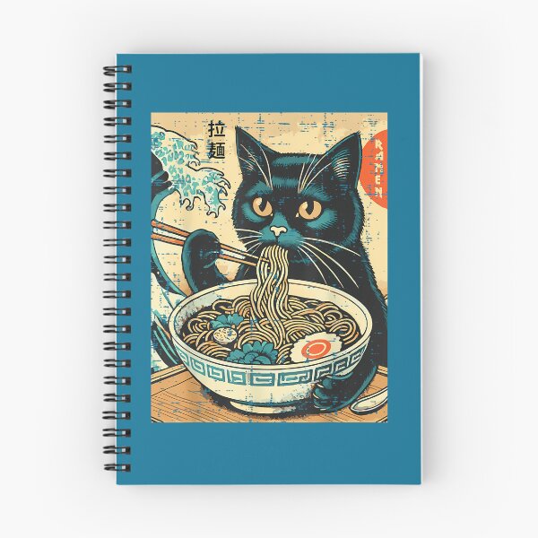 Item preview, Japanese Cat Ramen Great Wave Vintage Art Food Men Women Kid   designed and sold by aralenad1.